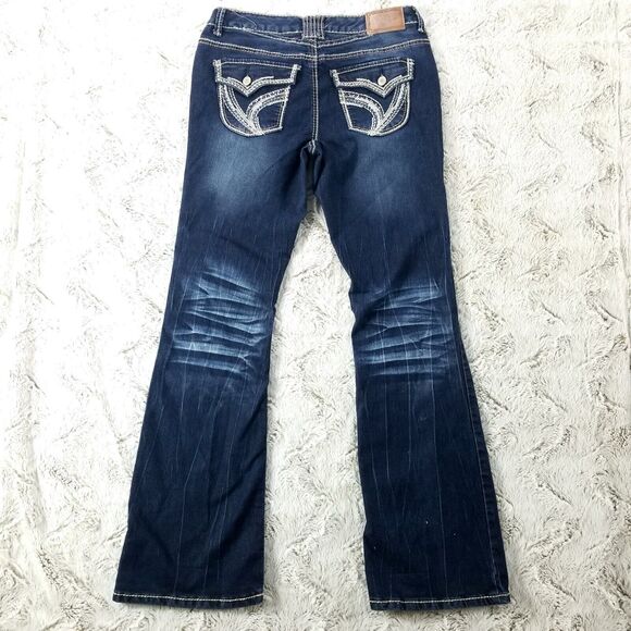 Ariya Jeans Women's 9/10 Blue Straight Dark Wash - Picture 3 of 11